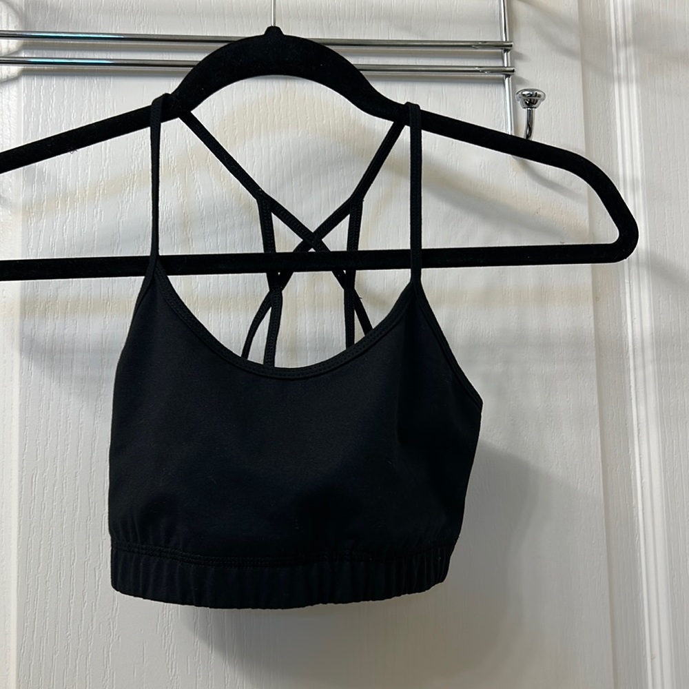 Strappy black bra